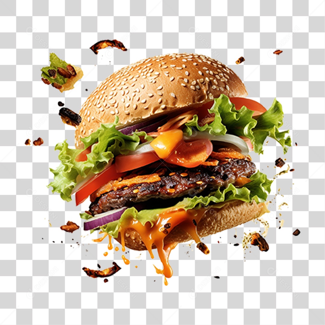 Hambúrguer Lanche Sanduiche PNG Transparente