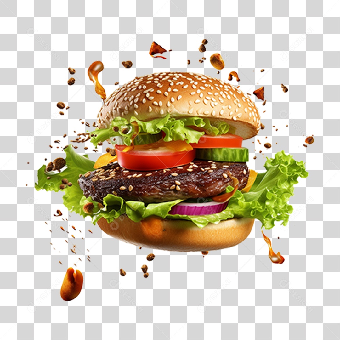 Hambúrguer Lanche Sanduiche PNG Transparente