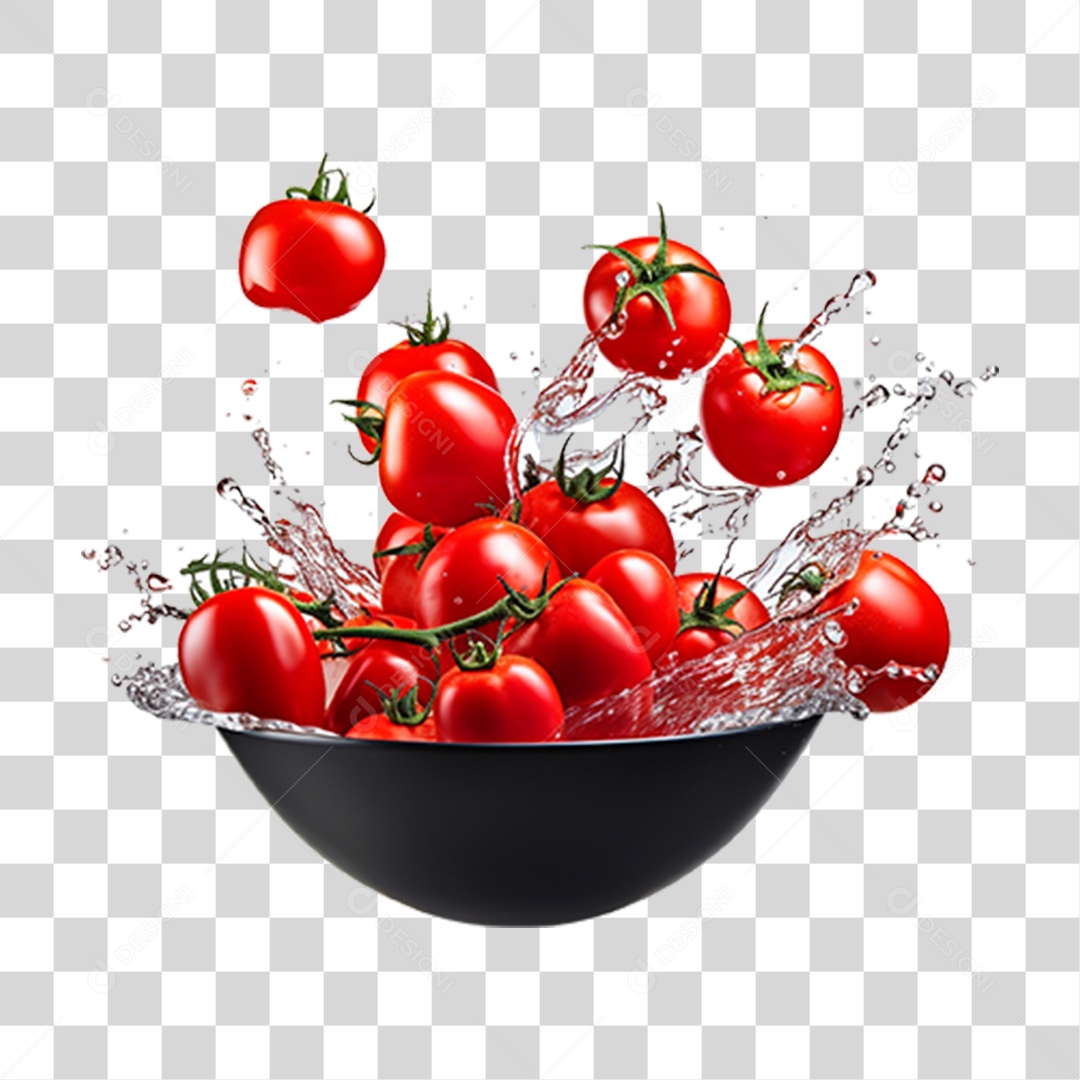 Several Tomatoes in Transparent PNG Canister