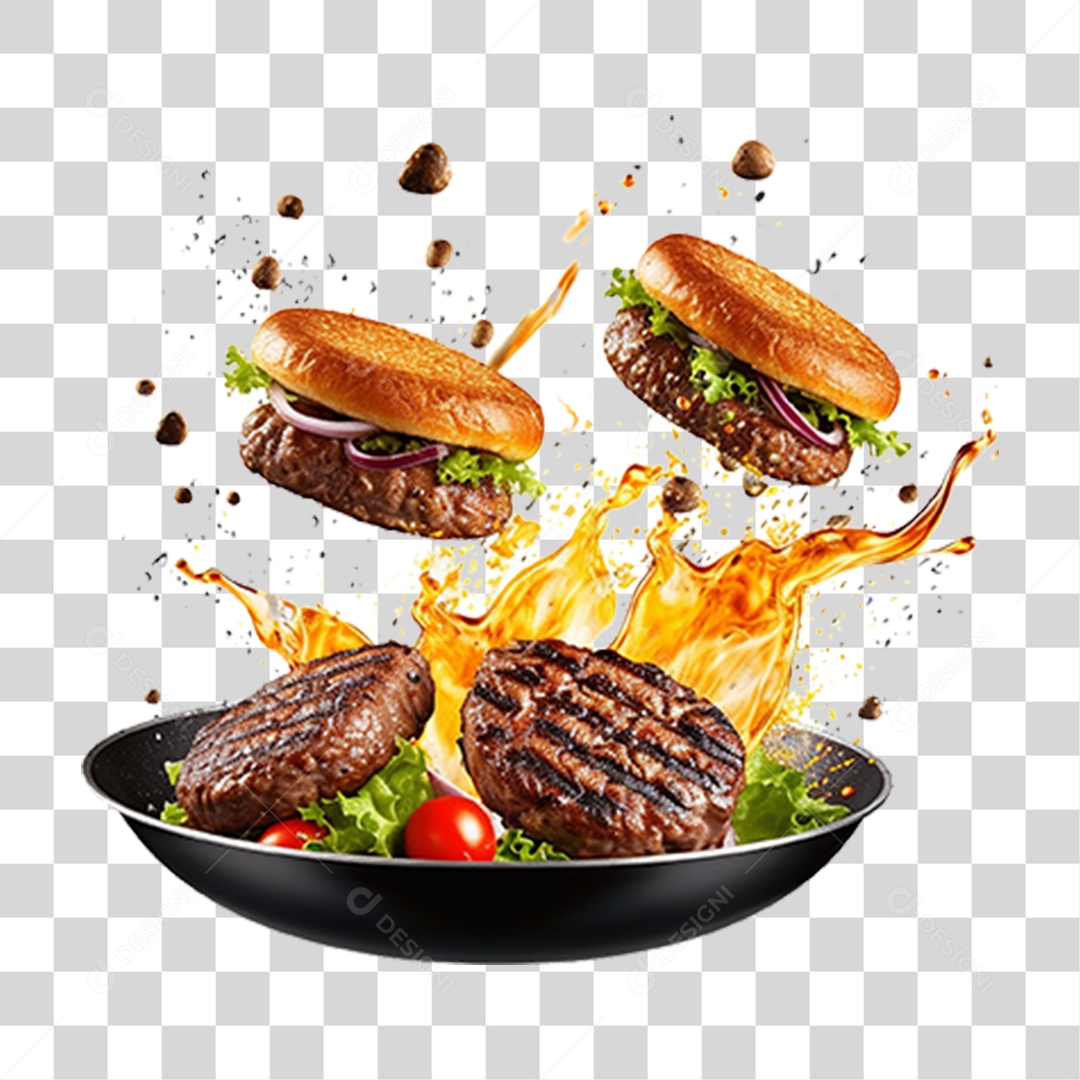 Hambúrguer PNG Transparente