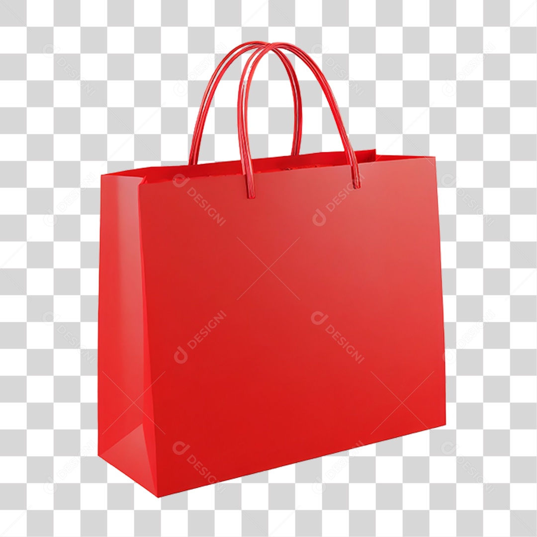 Sacola Vermelha PNG Transparente