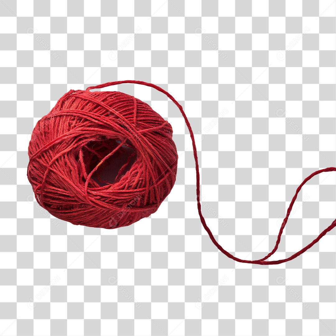 Novelo Vermelho PNG Transparente