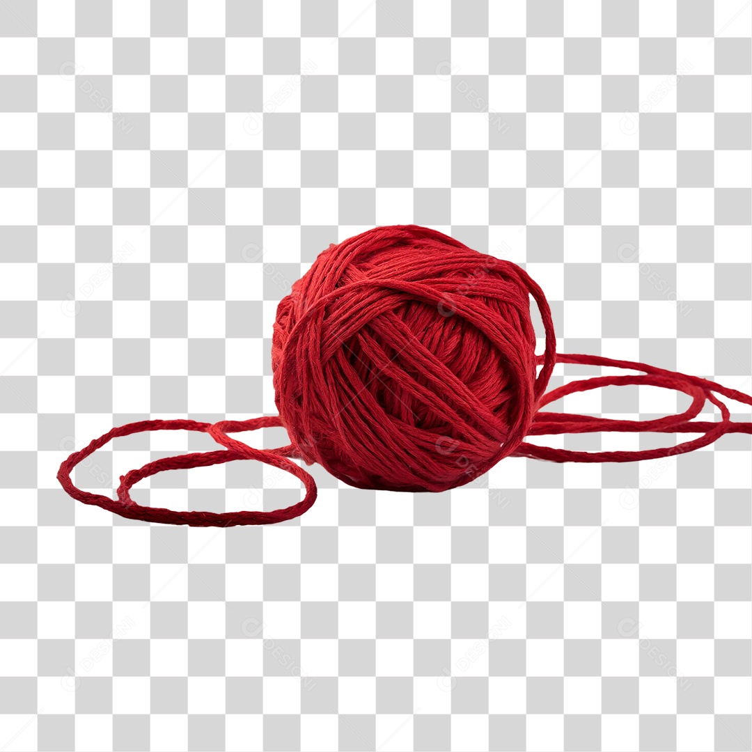 Novelo Vermelho PNG Transparente
