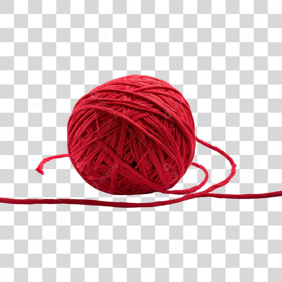 Novelo Vermelho PNG Transparente