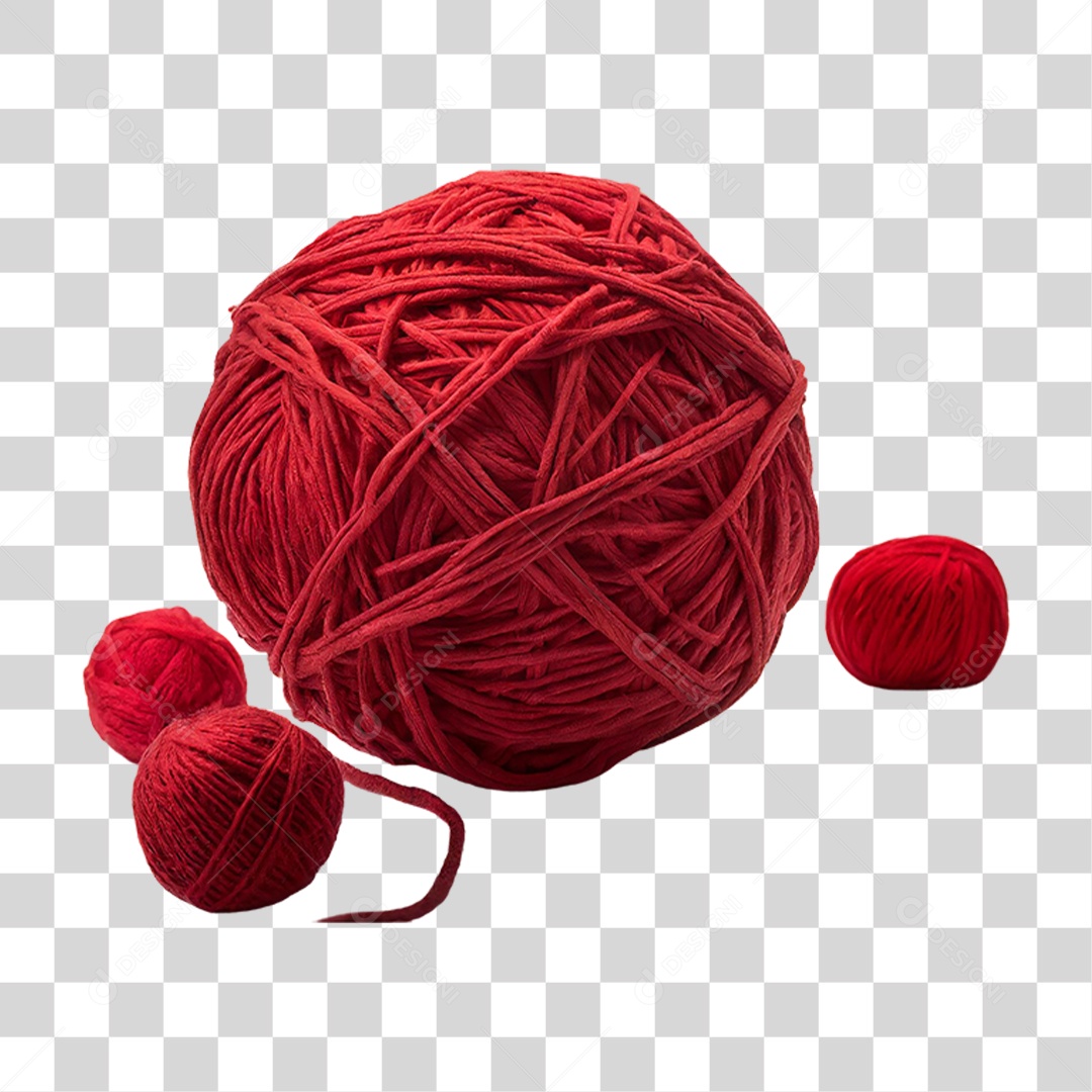 Novelo Vermelho PNG Transparente