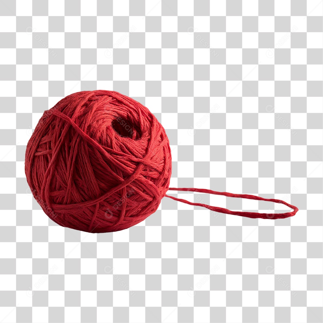 Novelo Vermelho PNG Transparente