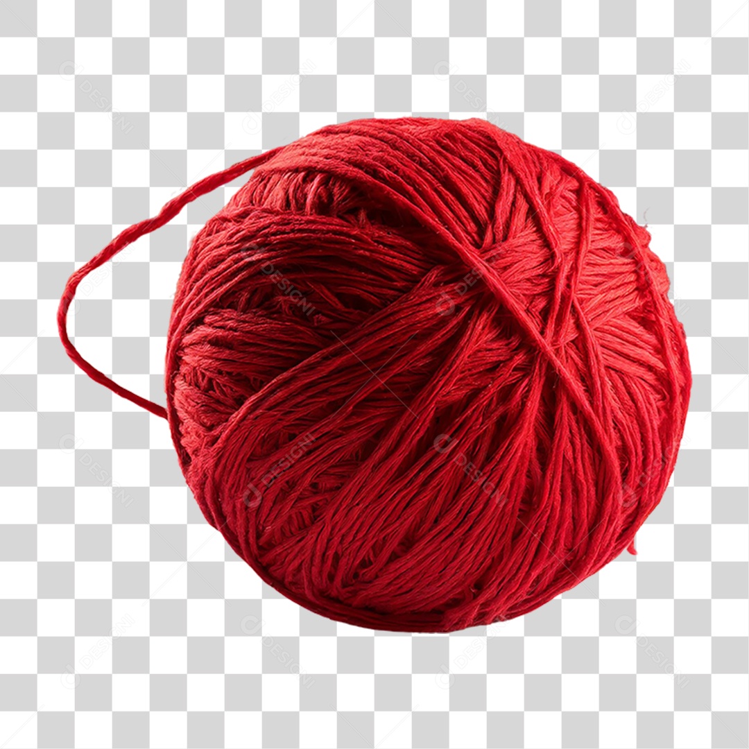 Novelo Vermelho PNG Transparente