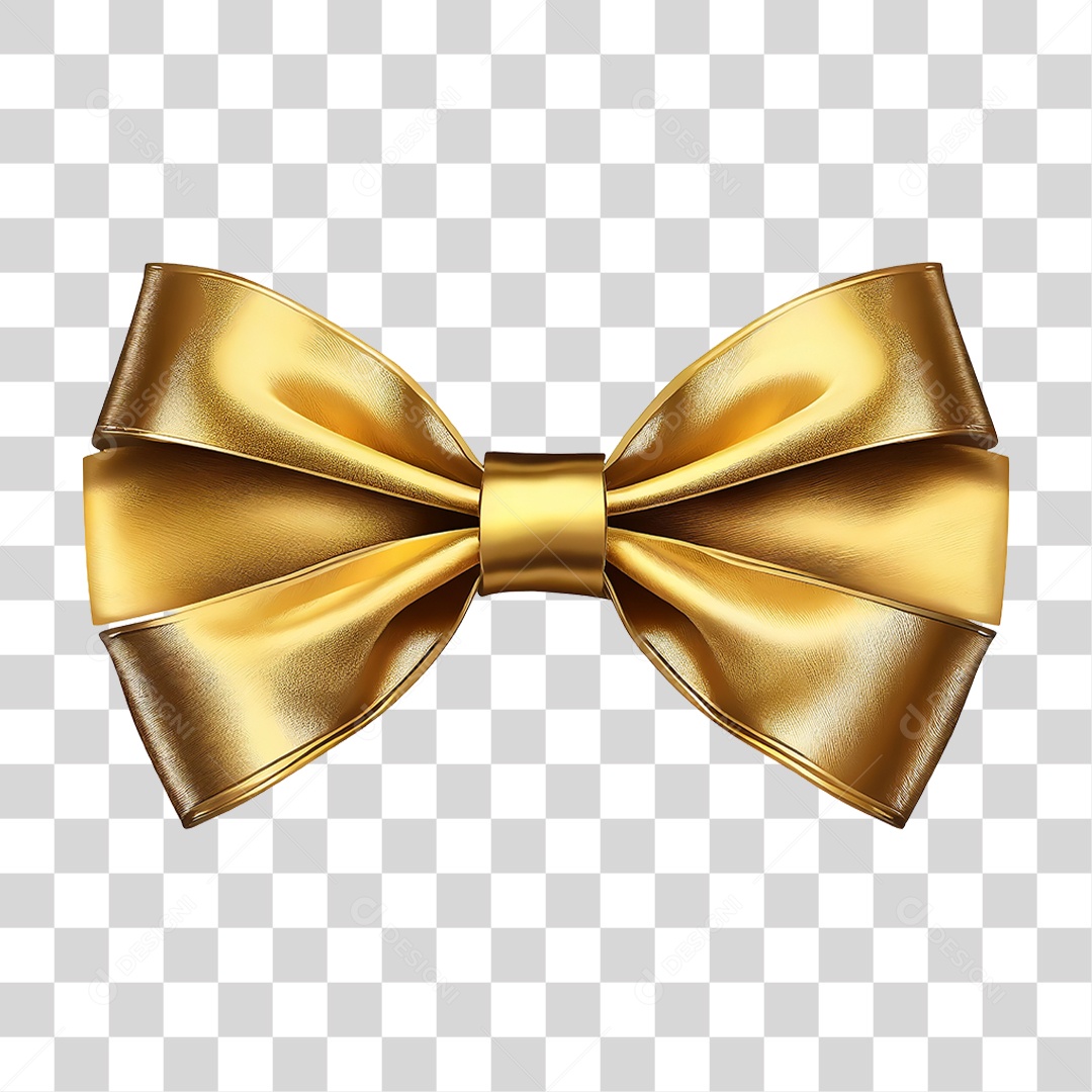 Laço Dourado PNG Transparente