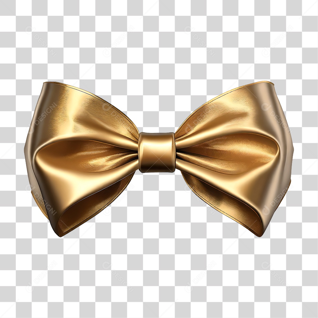 Laço Dourado PNG Transparente