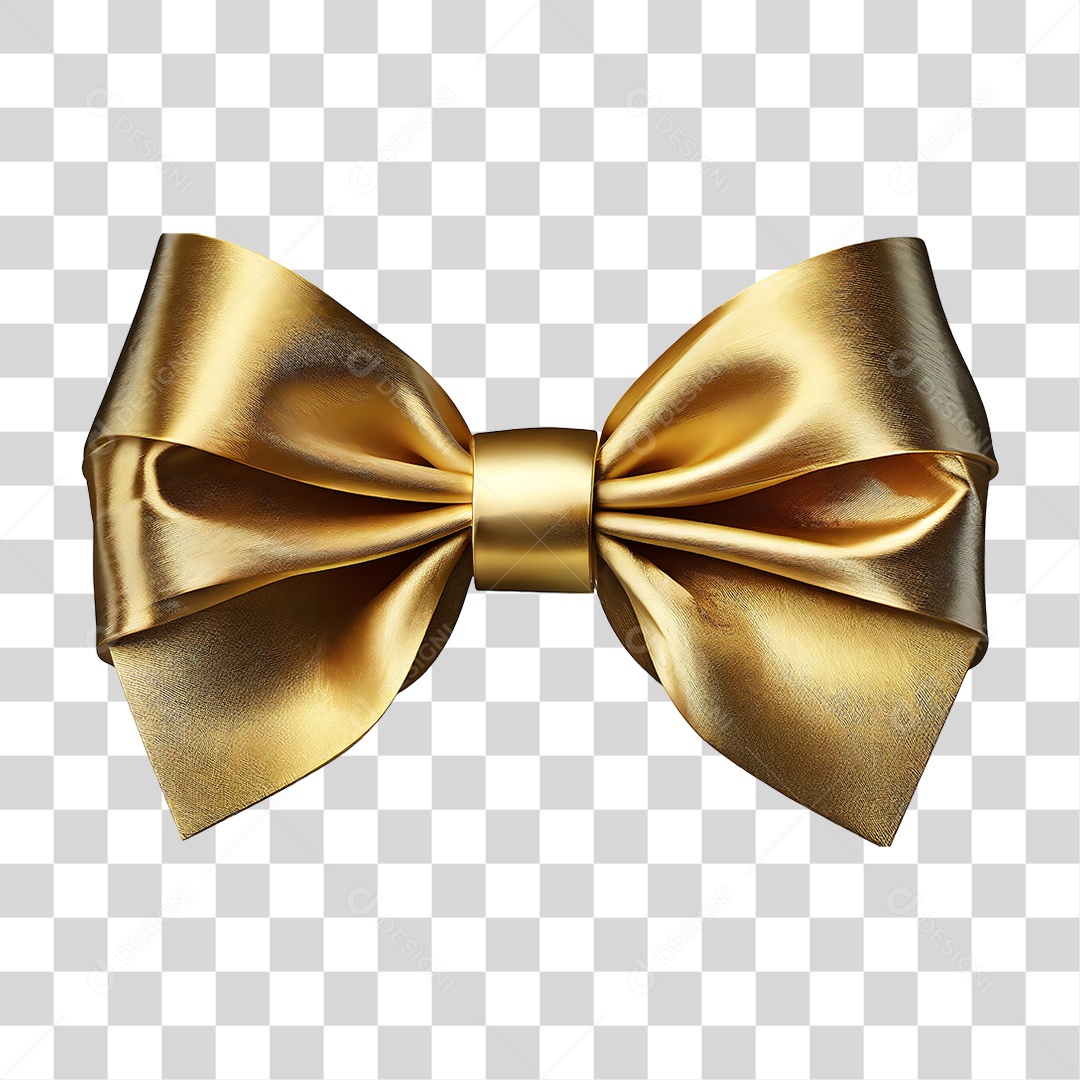 Laço Dourado PNG Transparente