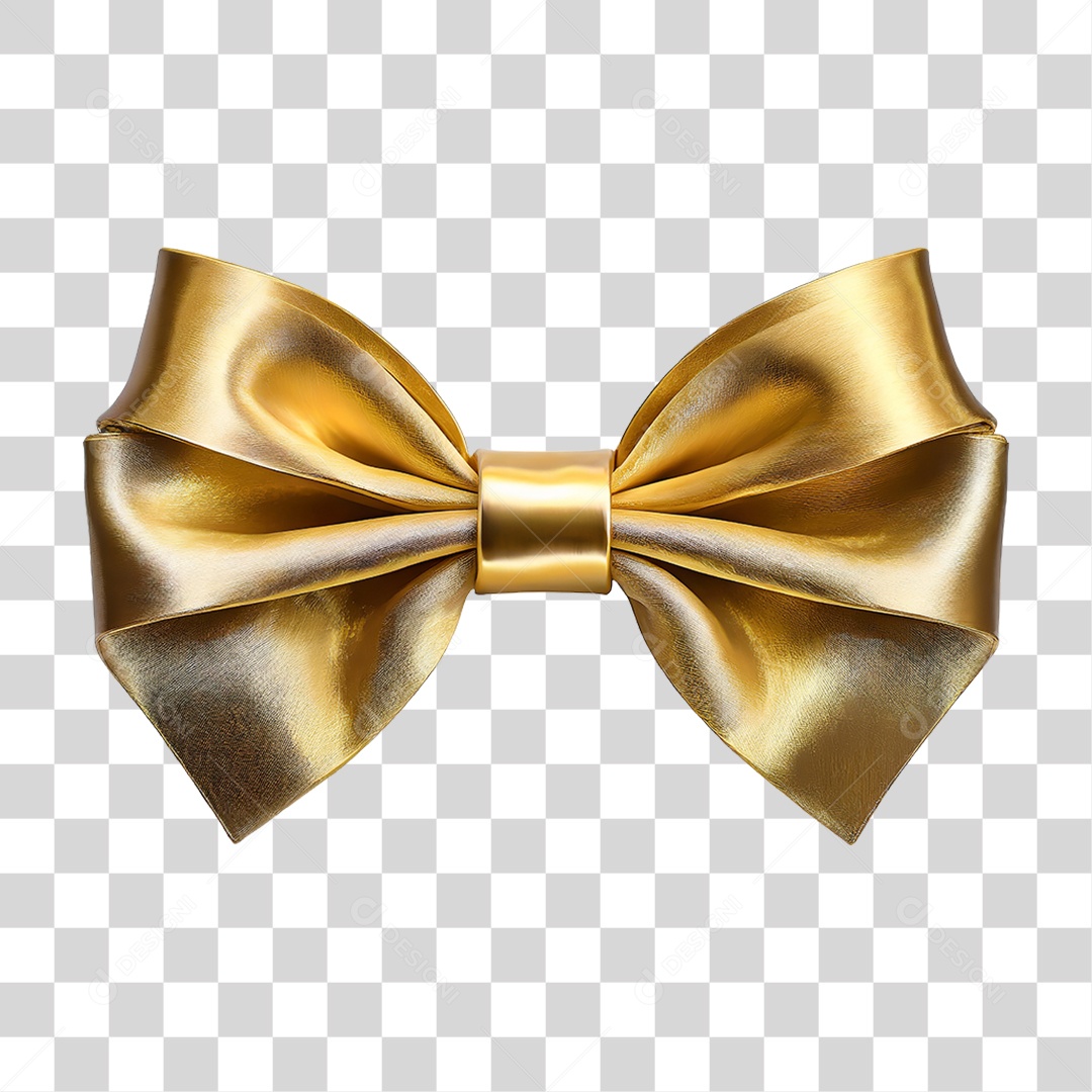Laço Dourado PNG Transparente