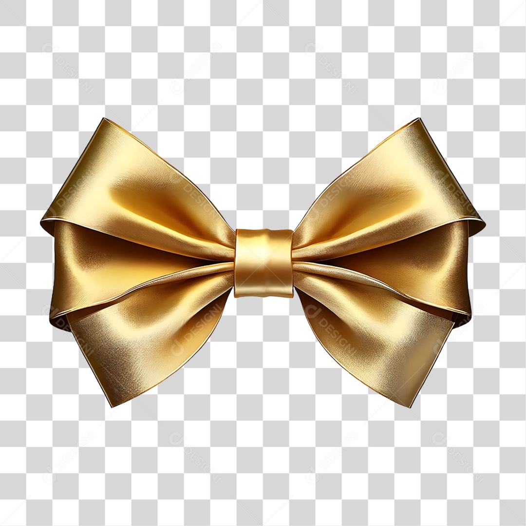 Laço Dourado PNG Transparente