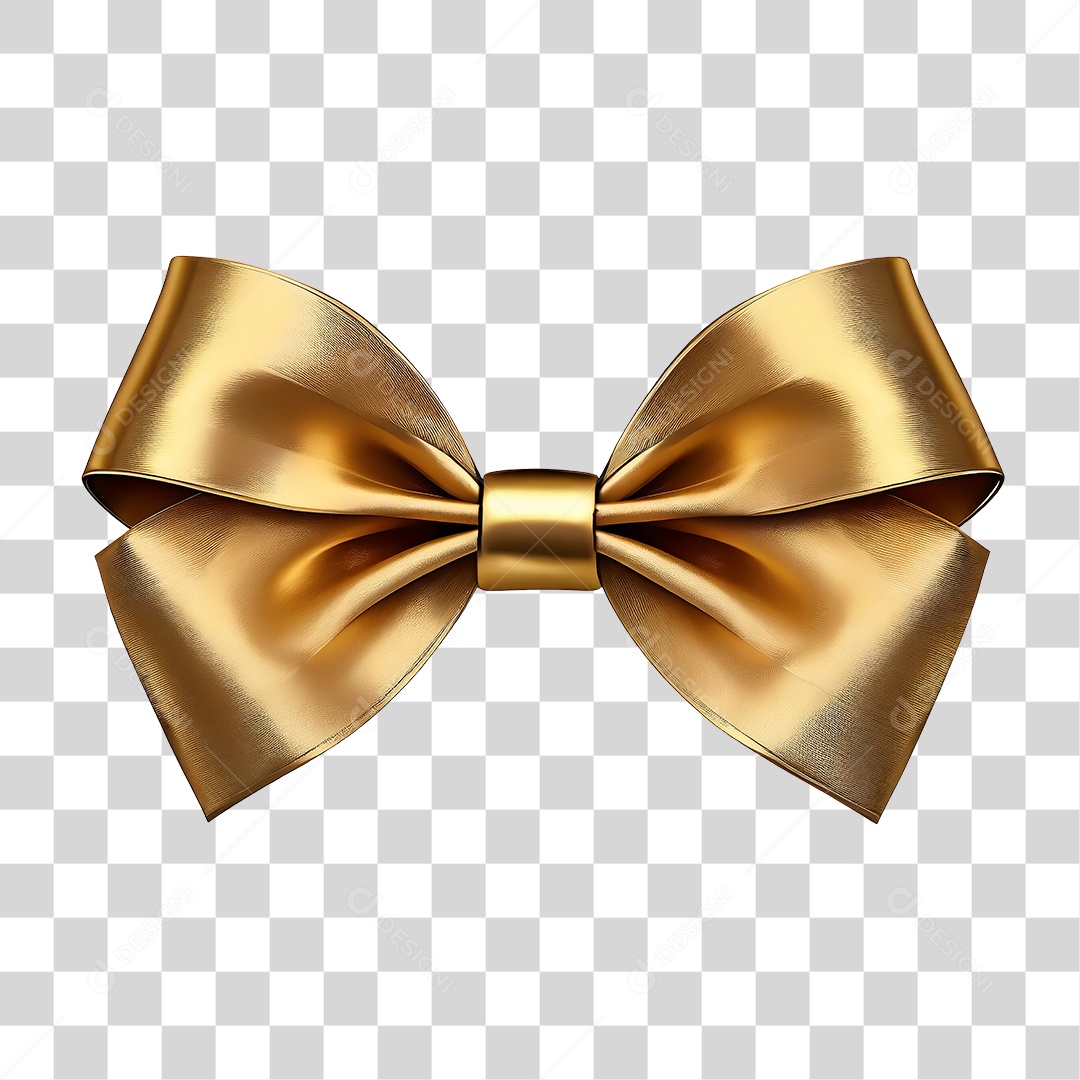 Laço Dourado PNG Transparente