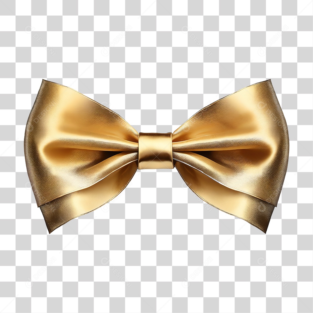 Laço Dourado PNG Transparente