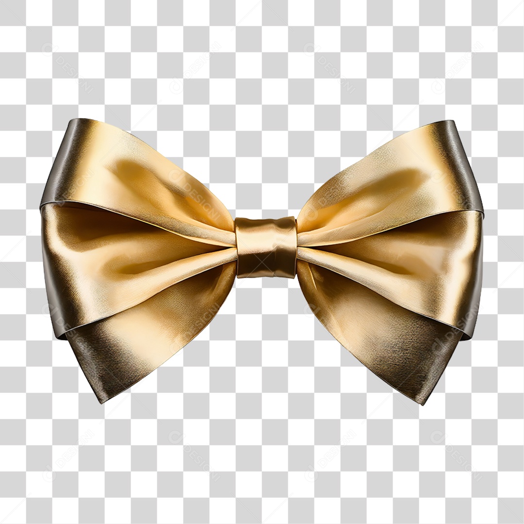 Laço Dourado PNG Transparente