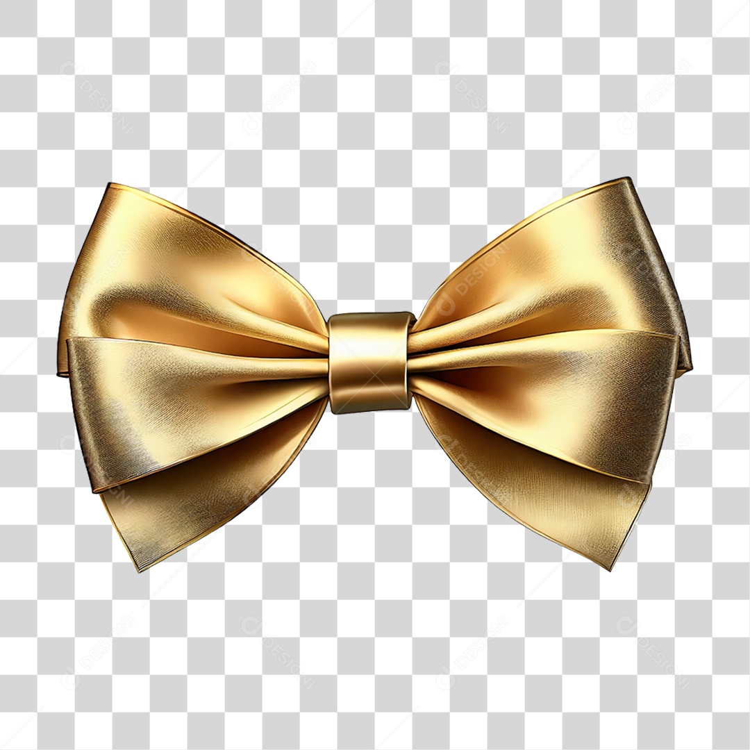 Laço Dourado PNG Transparente
