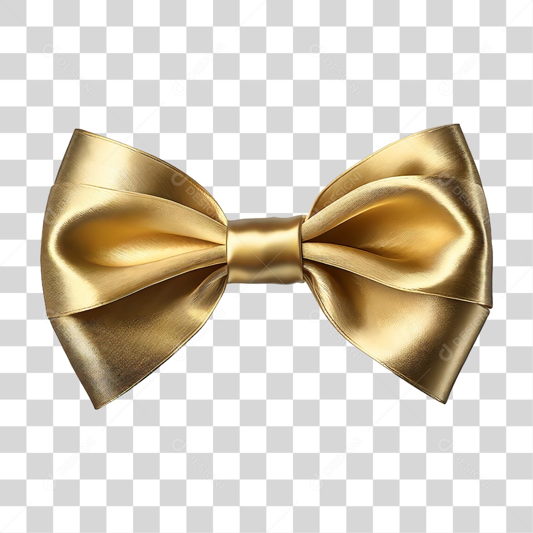 Laço Dourado PNG Transparente