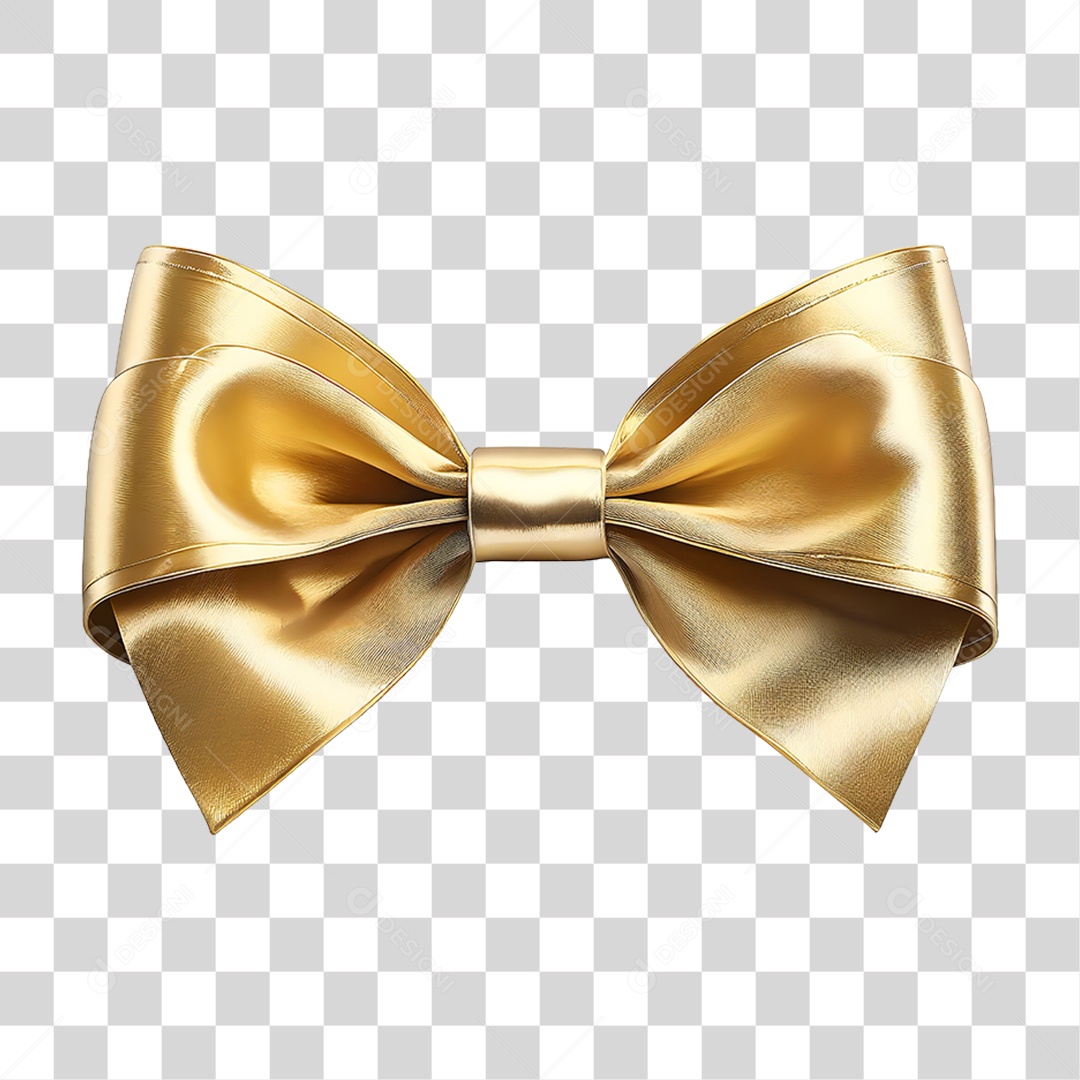 Laço Dourado PNG Transparente