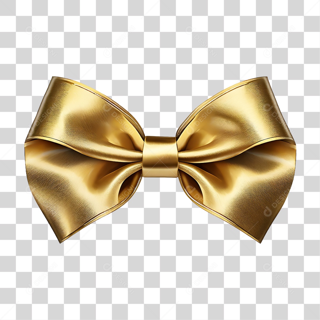 Laço Dourado PNG Transparente