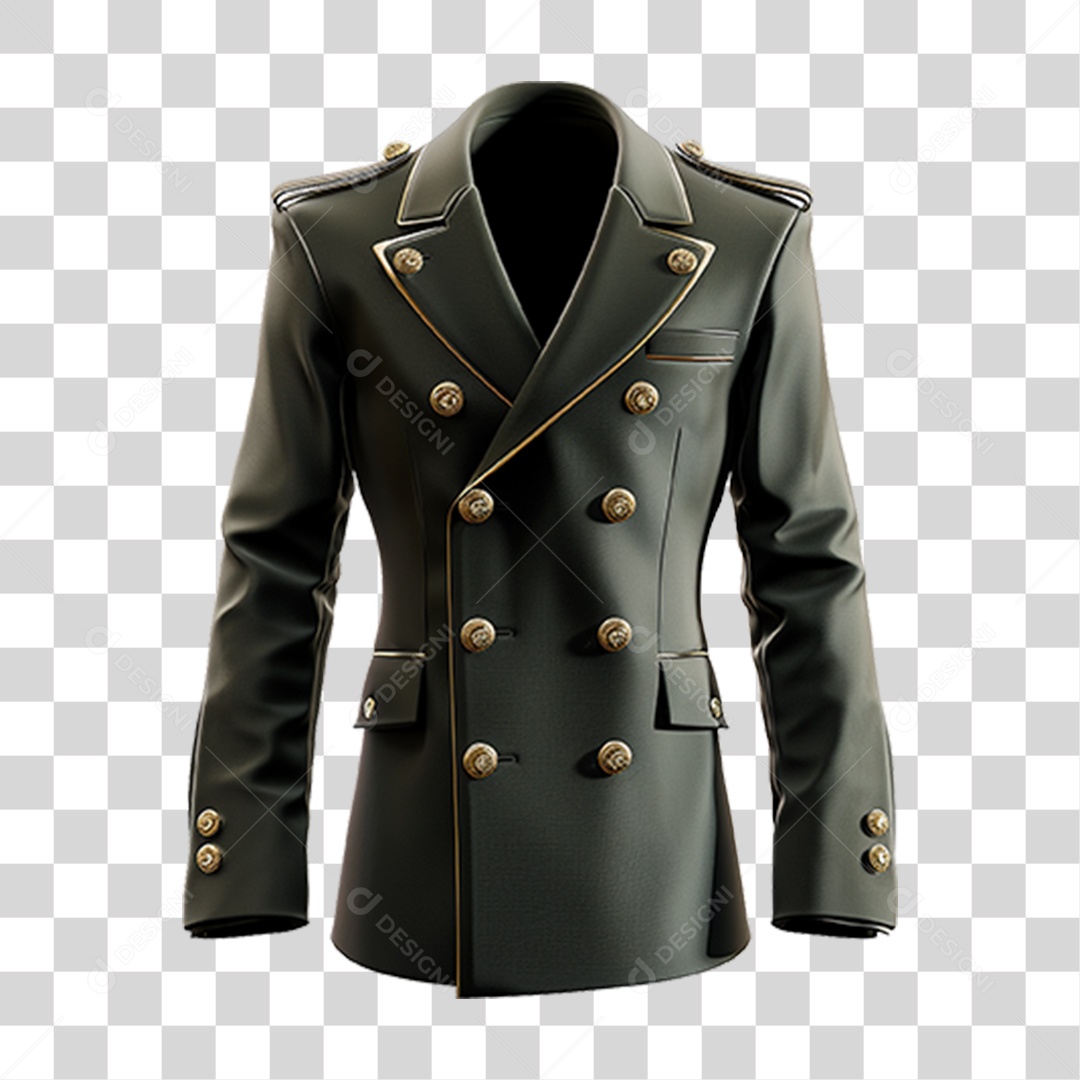 Roupa Blazer Militar PNG Transparente