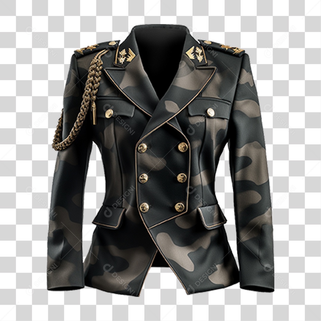 Roupa Blazer Militar PNG Transparente