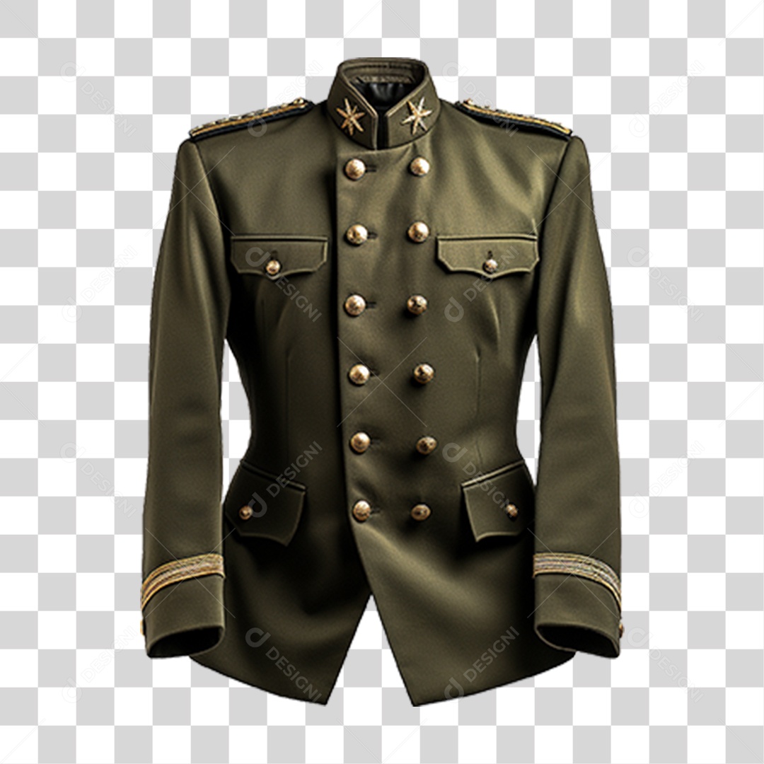 Roupa Blazer Militar PNG Transparente