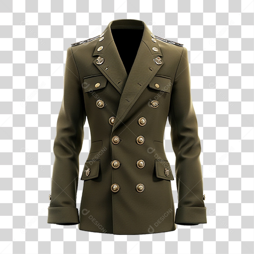 Roupa Blazer Militar PNG Transparente