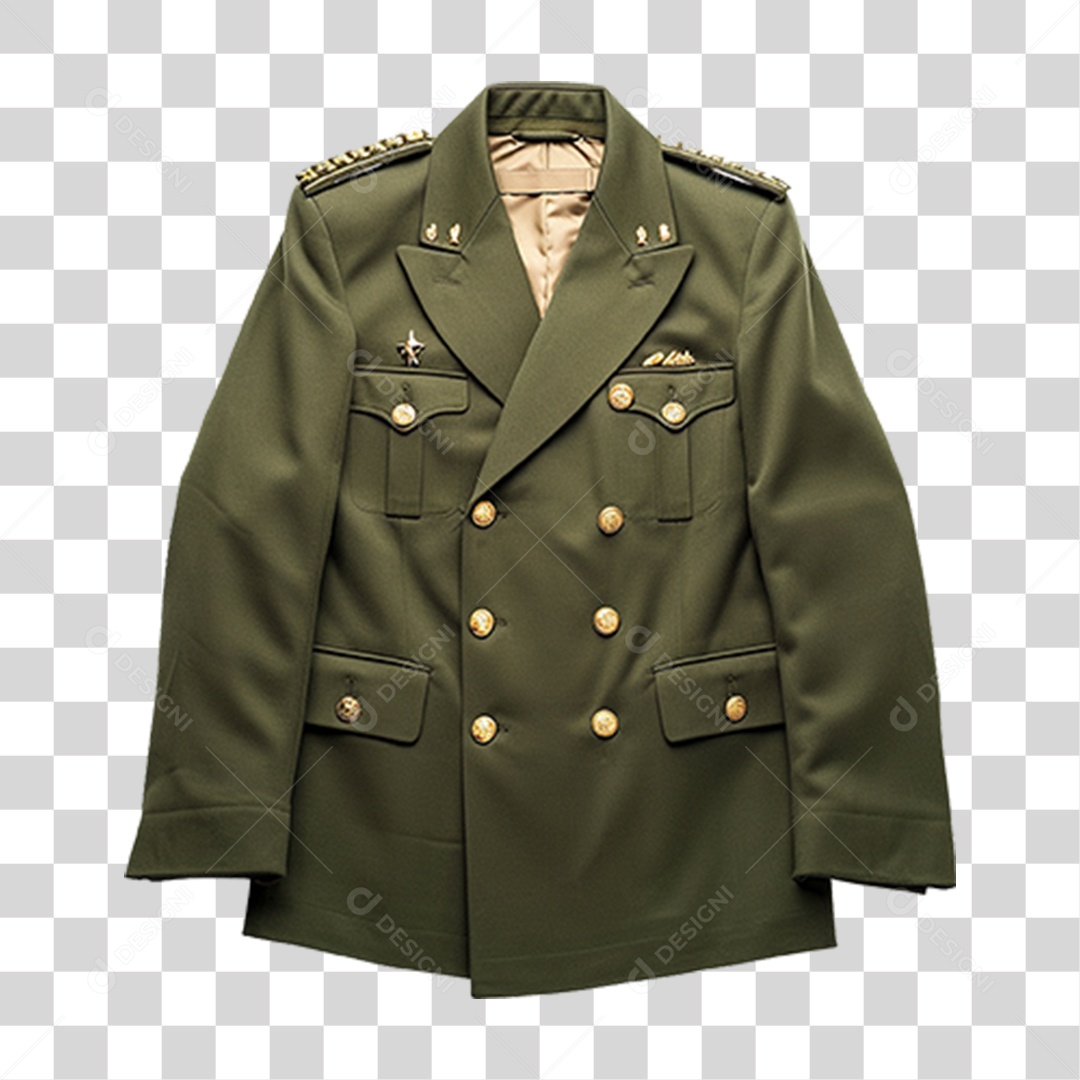 Roupa Blazer Militar PNG Transparente