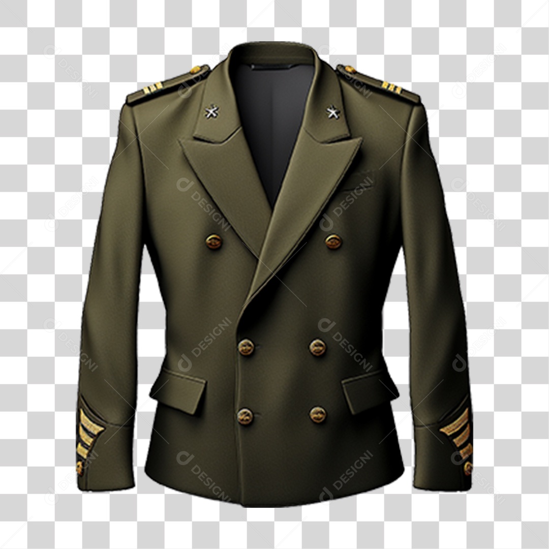 Roupa Blazer Militar PNG Transparente