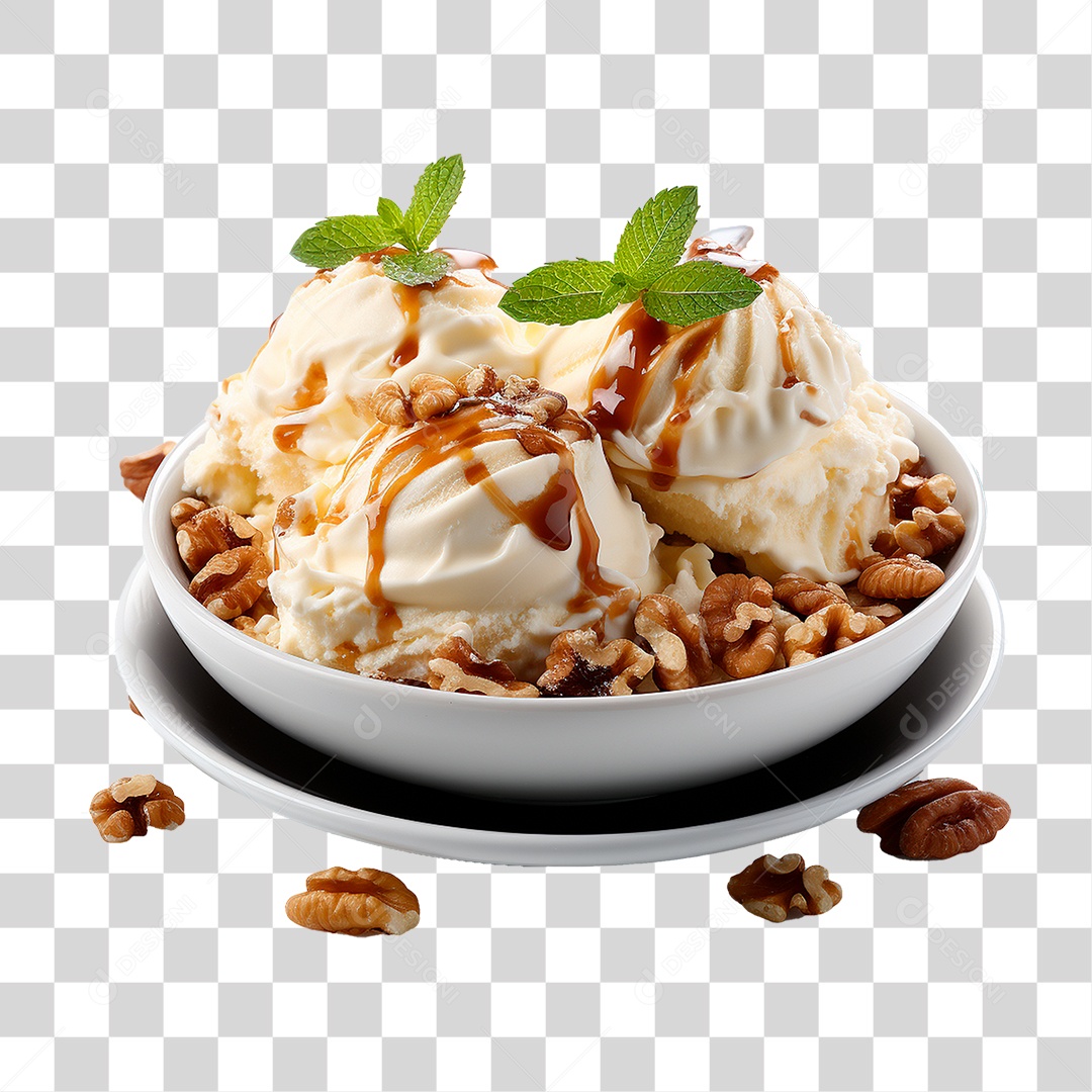 Tigela de Sorvete PNG Transparente