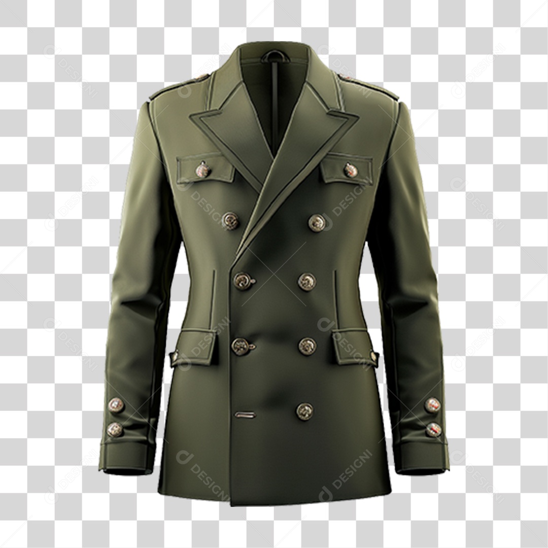 Roupa Blazer Militar PNG Transparente