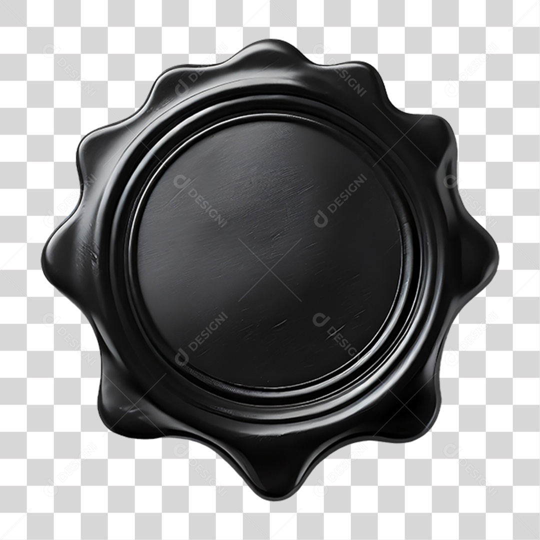 Selo de Cera Preto PNG Transparente