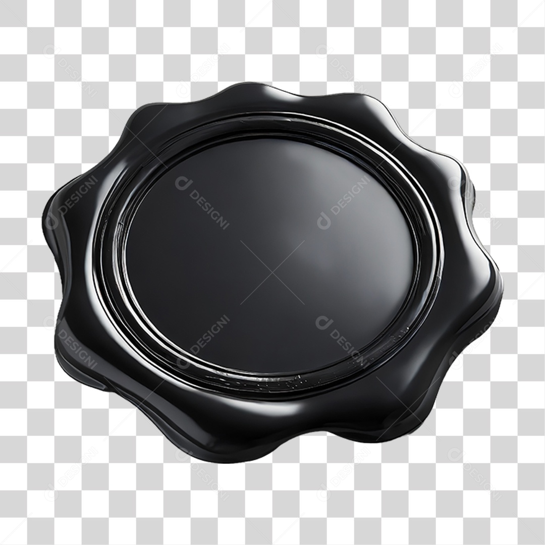 Selo de Cera Preto PNG Transparente