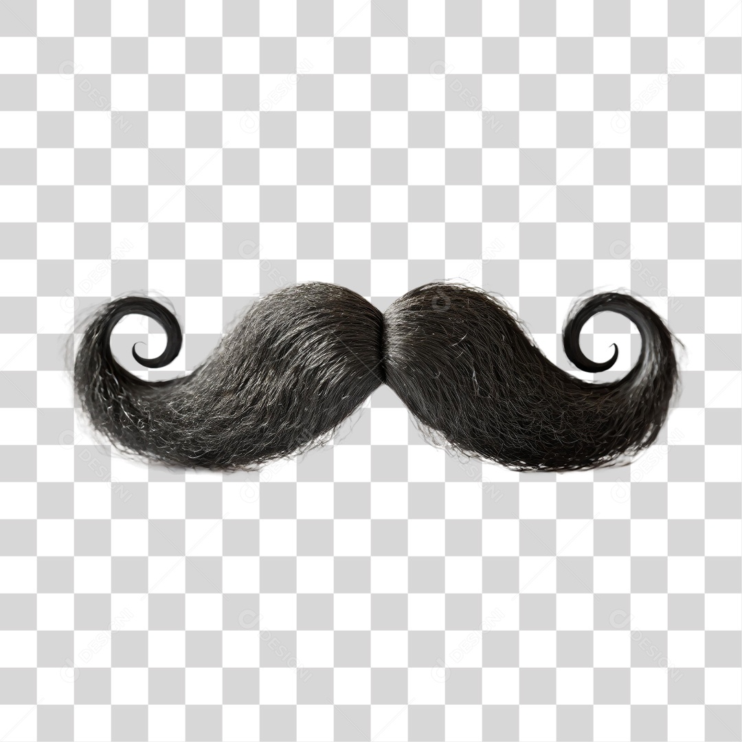 Bigode Preto PNG Transparente