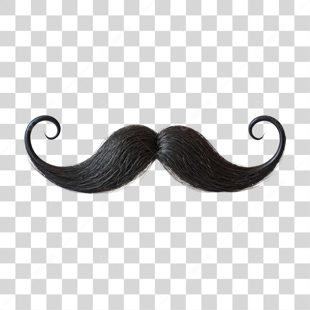 Bigode Preto PNG Transparente