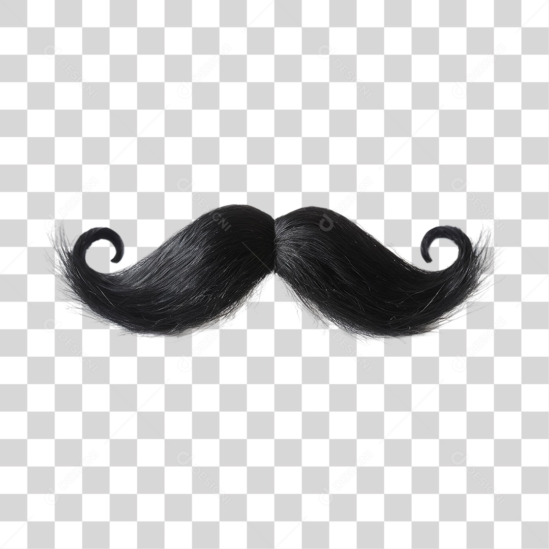 Bigode Preto PNG Transparente