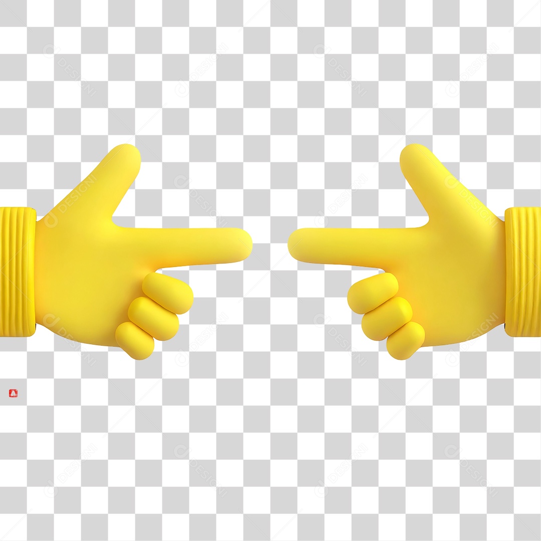 Emoji 3D Mãos Apontando PNG Transparente