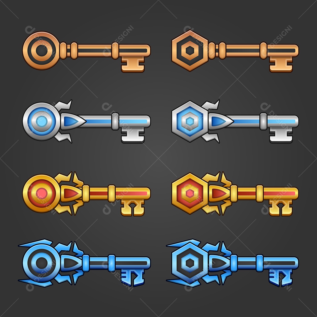 Conjuntos de Elementos de Games Vetor EPS