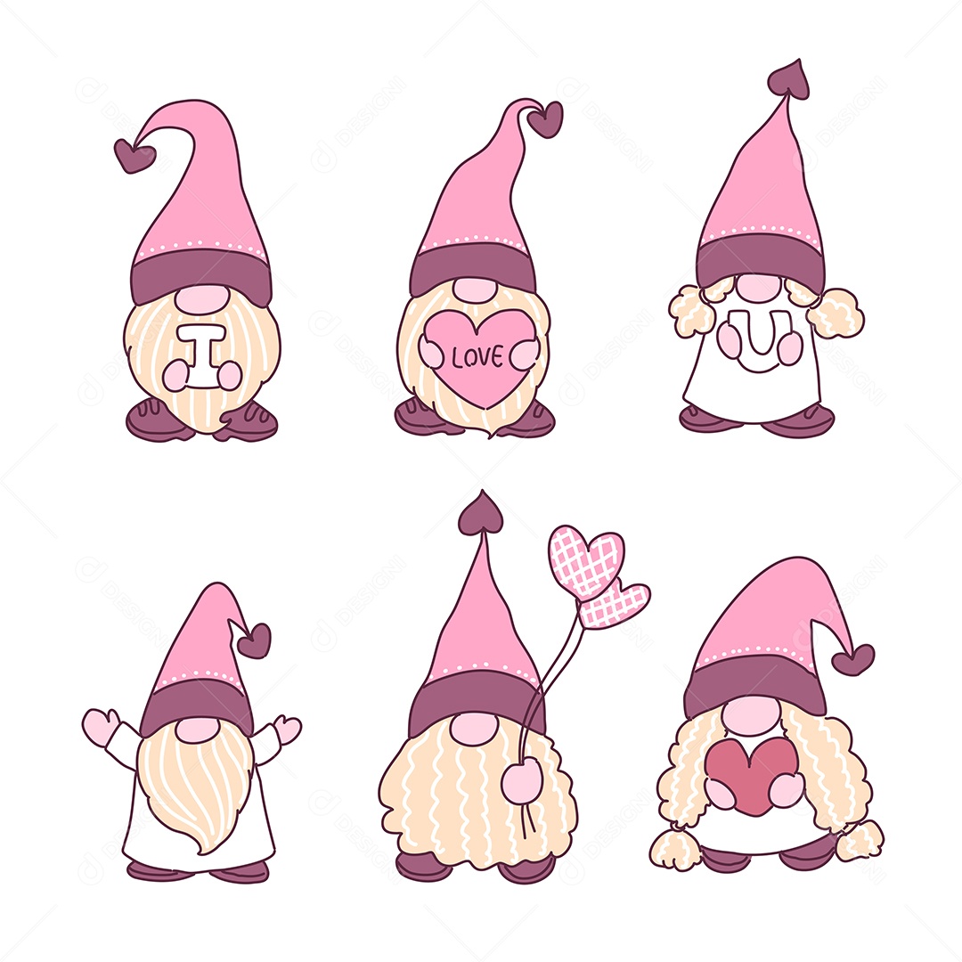 Desenhos dos Dia dos Namorados Ilustração Vetor EPS