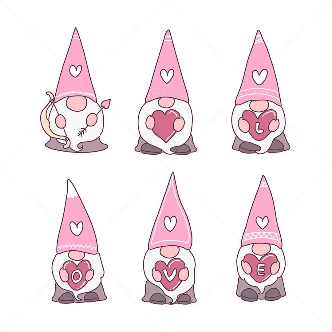 Desenhos dos Dia dos Namorados Ilustração Vetor EPS