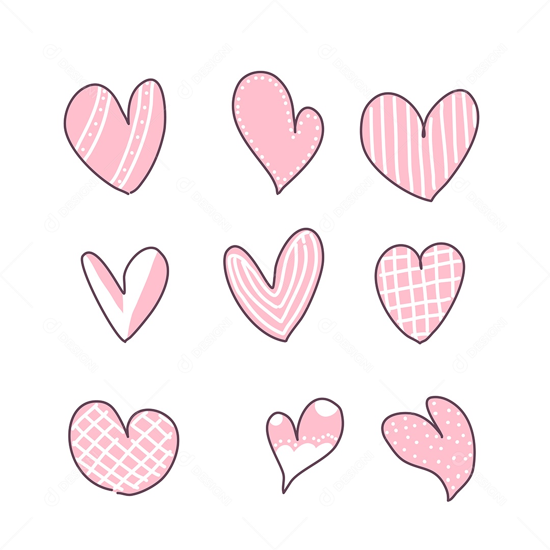 Desenhos dos Dia dos Namorados Ilustração Vetor EPS