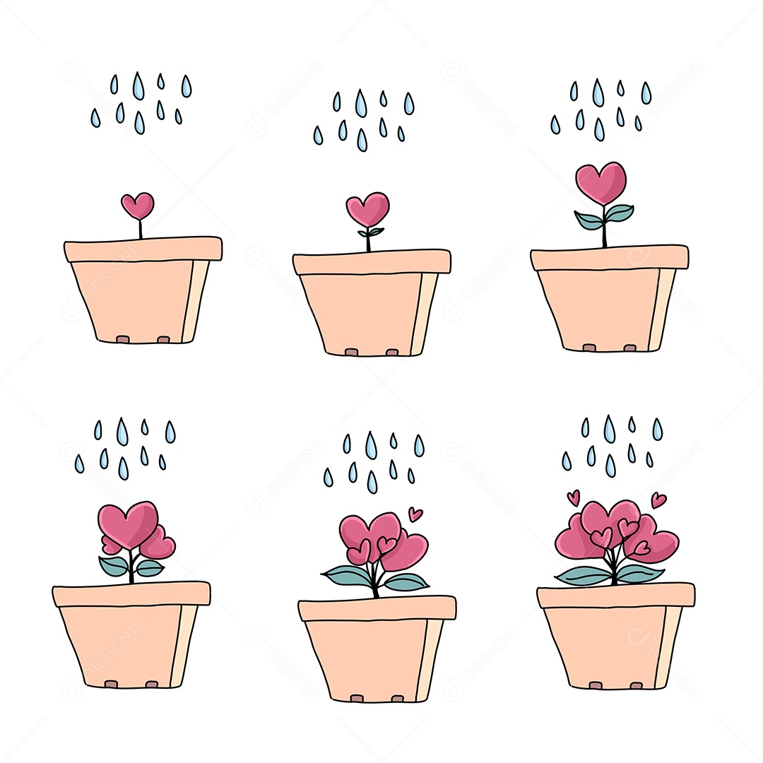 Desenhos dos Dia dos Namorados Ilustração Vetor EPS