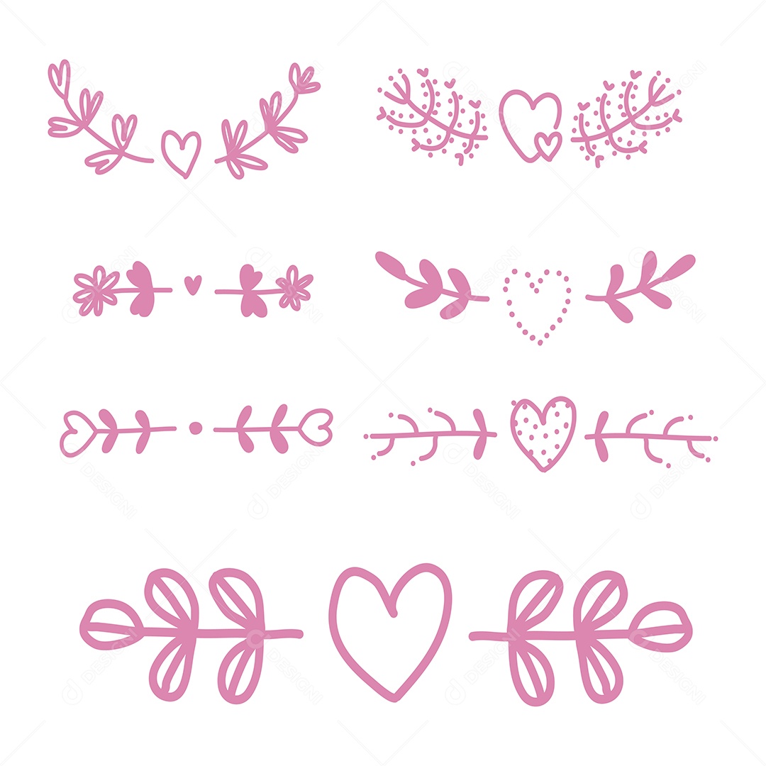 Desenhos dos Dia dos Namorados Ilustração Vetor EPS