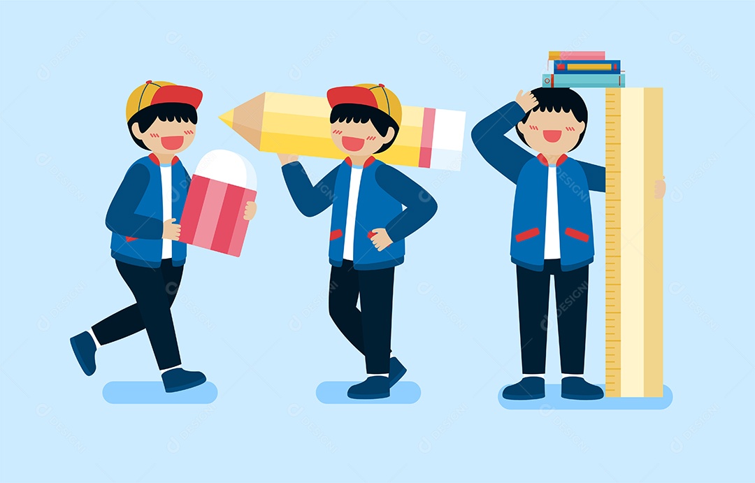 Personagens de Educação e Ensino Ilustração Vetor EPS