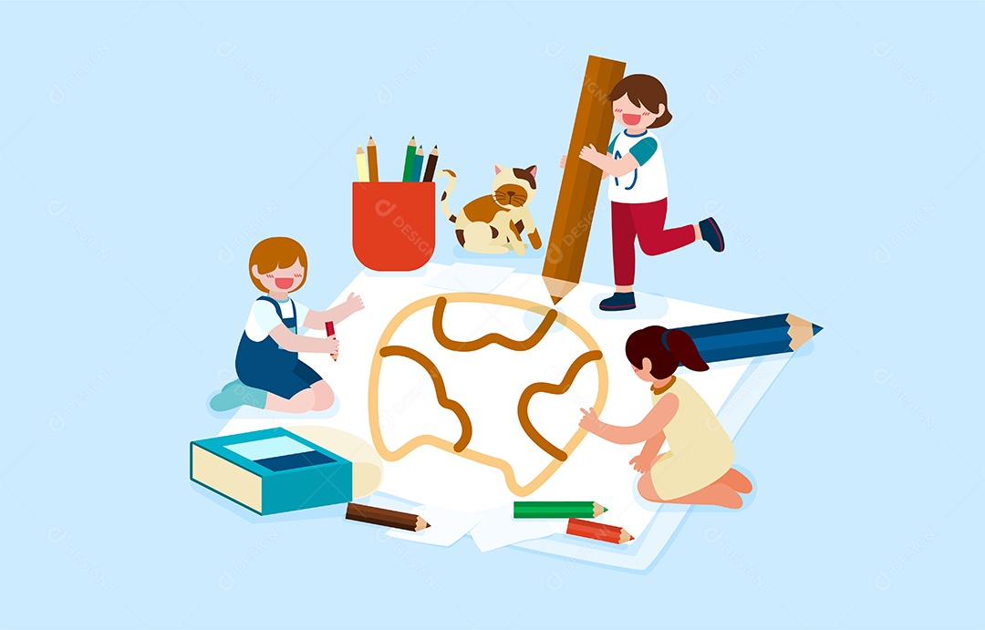 Educação e Ensino Ilustração Vetor EPS