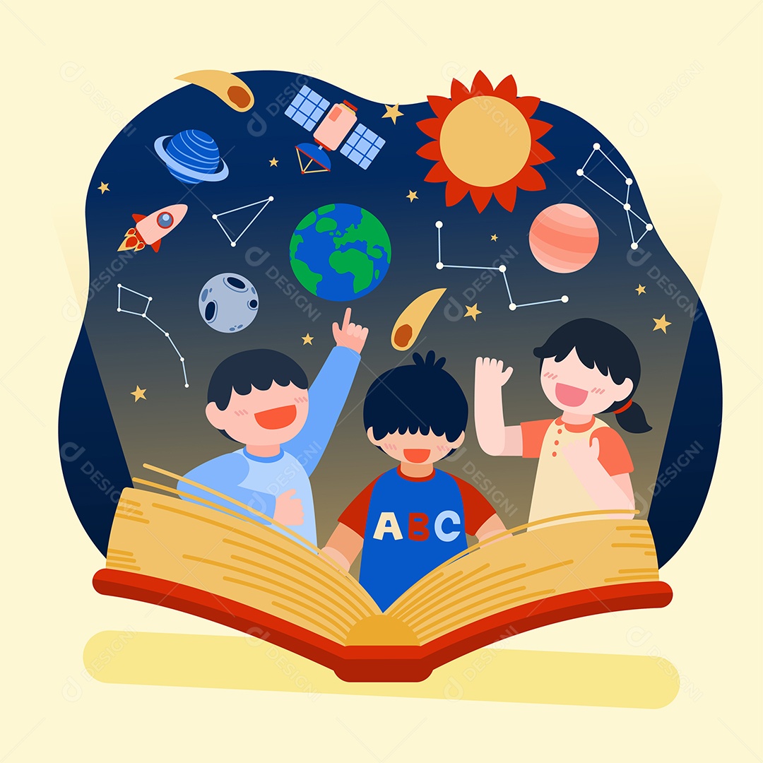 Personagens de Educação e Ensino Ilustração Vetor EPS