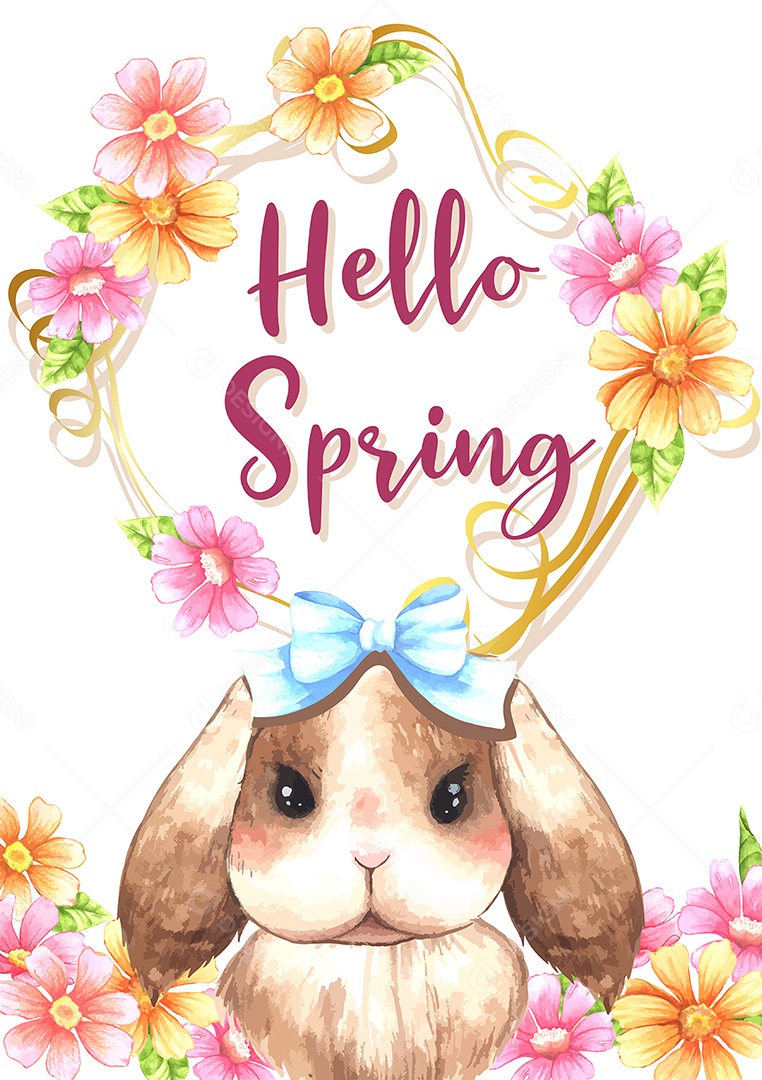 Bem Vinda Primavera Ilustração Vetor EPS