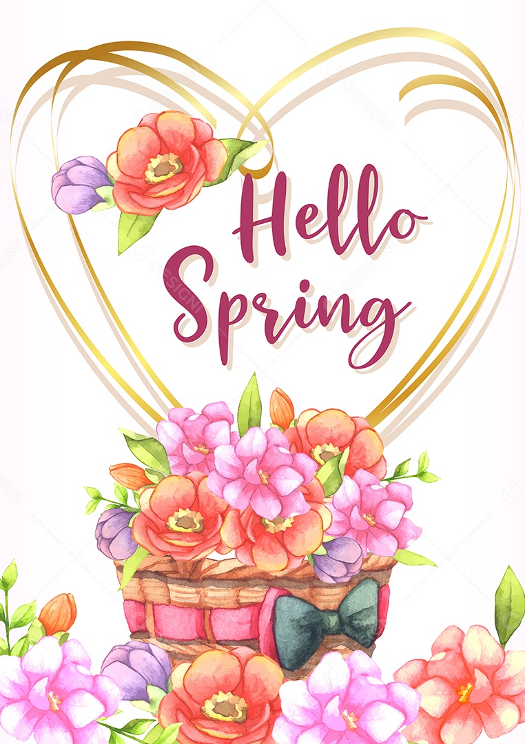 Bem Vinda Primavera Ilustração Vetor EPS