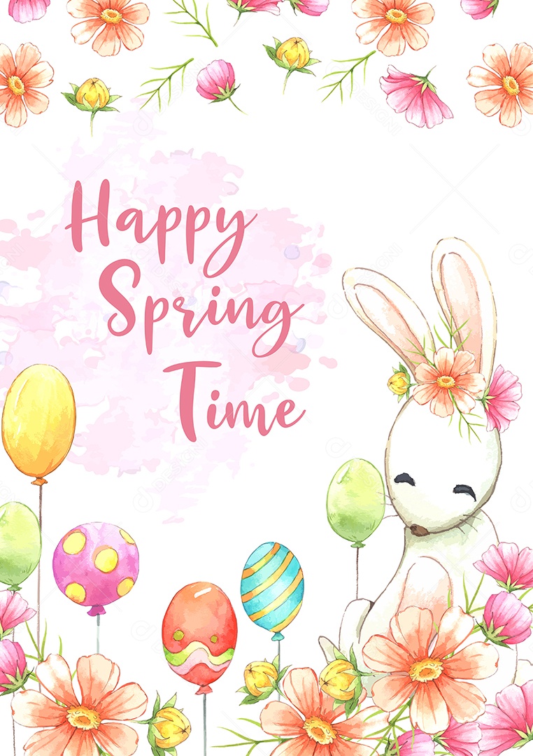 Bem Vinda Primavera Ilustração Vetor EPS