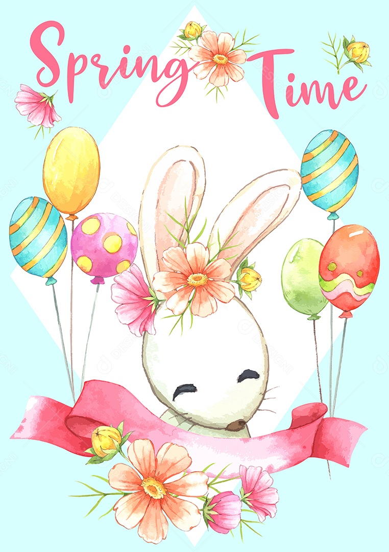 Bem Vinda Primavera Ilustração Vetor EPS